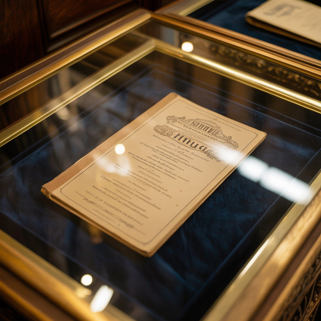 MENU signed by Joe DiMaggio & Lefty Gomez